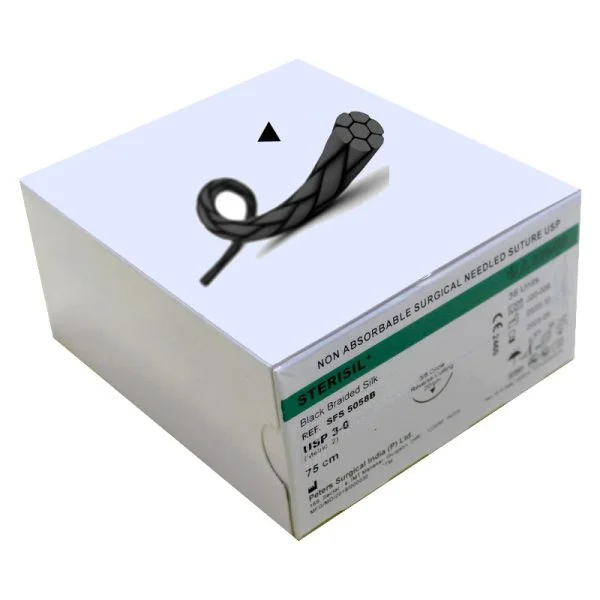 Fil de Suture Soie Serti - Matériel Consommable MonPara Maroc