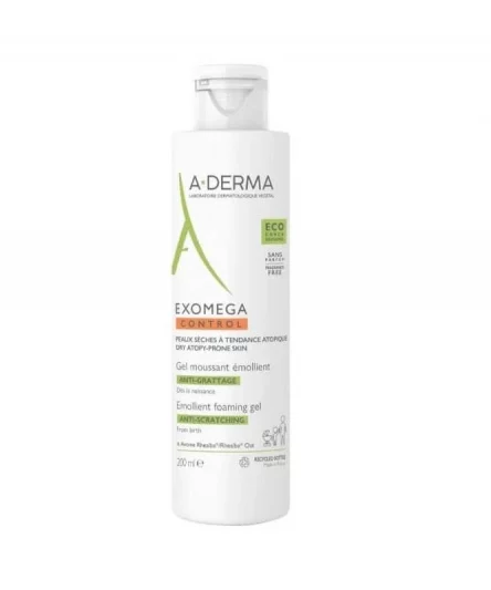 A-Derma Exomega Control Gel Moussant Émollient Anti-Grattage 500ml