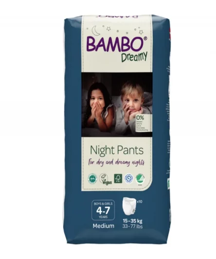 Bambo Dreamy Pants Night Boys and Girl 4-7 Years 10 unités