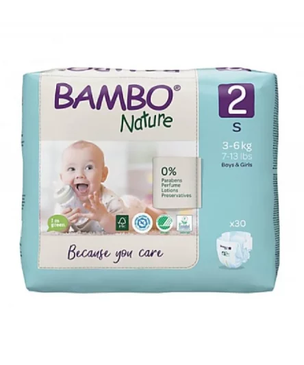 Bambo Nature T2 3-6kg / 30 Couches