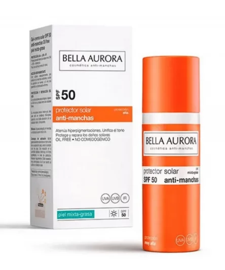 Bella Aurora Gel solaire Anti-taches Peaux mixtes/grasses SPF 50+ 50ml