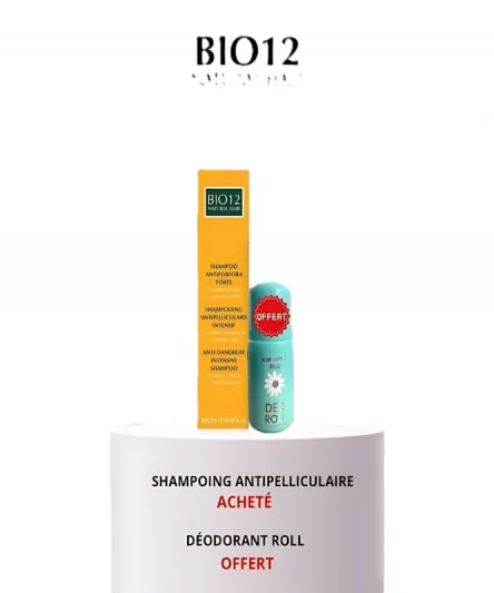 Bio12 Pack Shampoing Antipelliculaire Bio12 de M&d 250ml + Déo Roll-on Camomille Blu