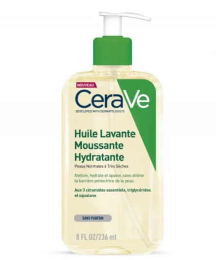 CeraVe Huile Lavante Moussante Hydratante Peau Très Sèche à Atopique | 236ml