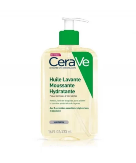 CeraVe Huile Lavante Moussante Hydratante Peau Très Sèche à Atopique | 473ml