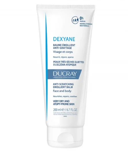 Ducray Baume Émollient Anti-grattage Crème pour peaux très sèches et à tendance atopique Dexyane 200ml