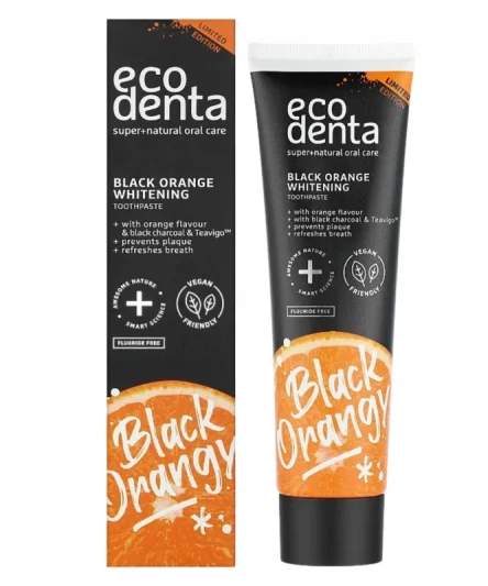 Ecodenta Dentifrice Blanchissant au Charbon Actif et Orange 100ml