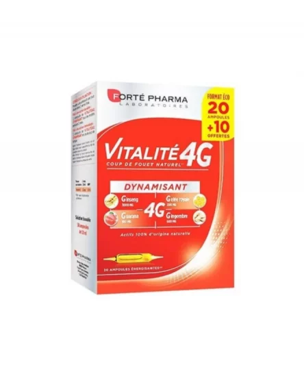 Forté Pharma Vitalité 4g Dynamisant 30 Ampoules Format Éco (20 + 10 Offertes)