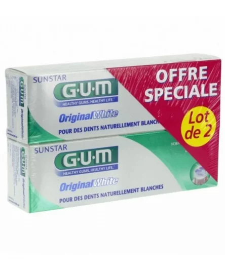 Gum Original White Dentifrice Lot de 2 75ml