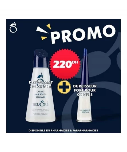 Pack Dissolvant Soignant + Durcisseur Fort pour Ongles