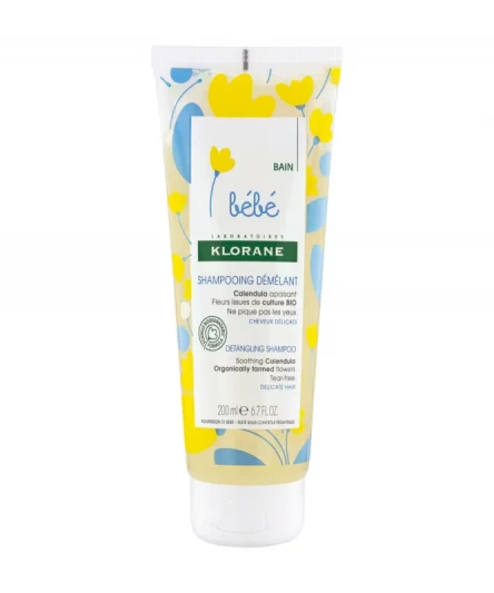 Klorane Shampoing démêlant au Calendula apaisant Bébé Cheveux délicats 200ml