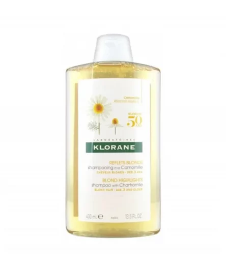Klorane Shampoing Reflets Blonds à la Camomille cheveux blonds à châtains Éclaircissant 400ml