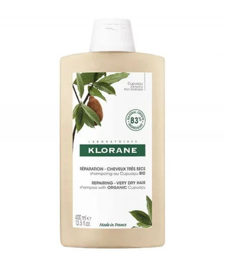 Klorane Shampoing Réparation au Cupuaçu Bio Cheveux très secs 400ml