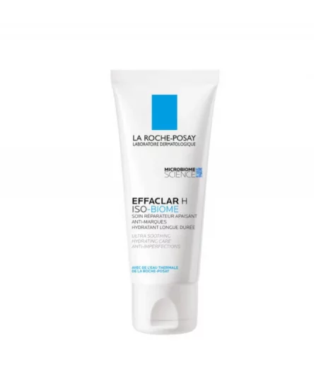 La-Roche-Posay Effaclar H Iso-Biome soin réparateur apaisant anti-marques | Peau fragilisée par les traitements anti-acné | 40ml