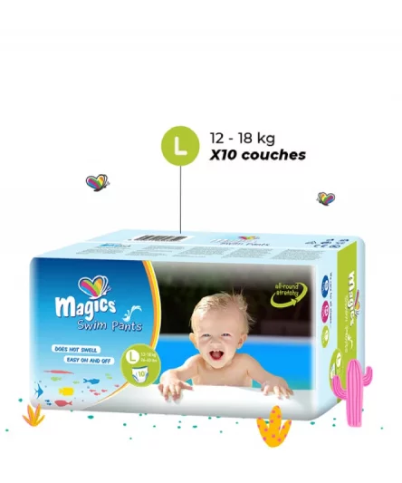 Magics Culottes de bain Taille L 14kg Sachet de 10 Pièces