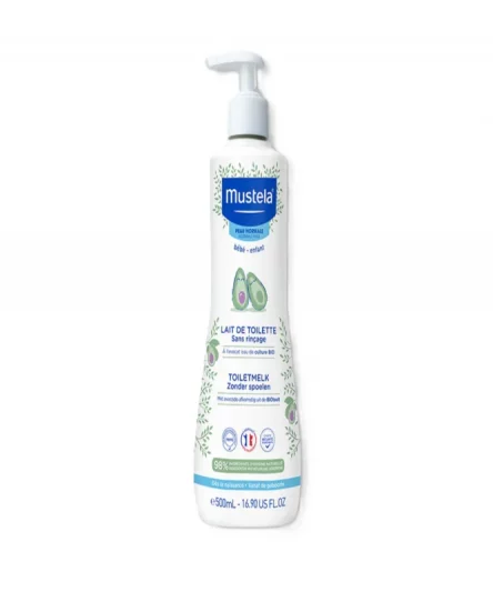 Mustela Bébé Lait de Toilette sans Rinçage 500ml
