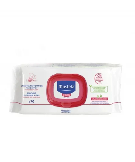 Lingettes Nettoyantes Apaisantes sans Rinçage 70 Unites