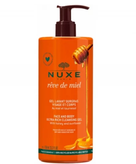 Nuxe Rêve de Miel Gel Lavant Surgras Visage et Corps 750ml