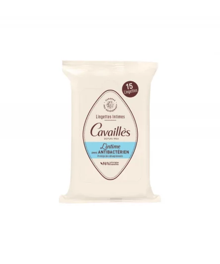 Cavailles Lingettes Intime Fraîcheur 15 Pieces