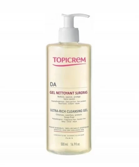 Topicrem DA Gel Nettoyant Surgras Visage et Corps 500ml