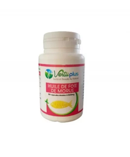 Vertu Plus : Huile de foie de morue 500mg 90 capsules