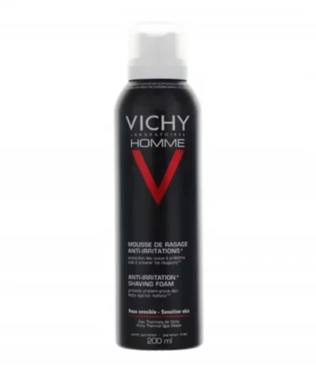 Vichy Homme Mousse à Raser Anti-Irritations Peau Sensible | 200ml