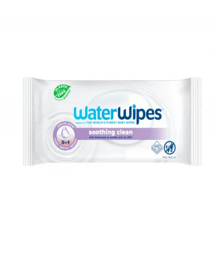WaterWipes Lingettes Soothing Clean with Botanicals 48 Pieces